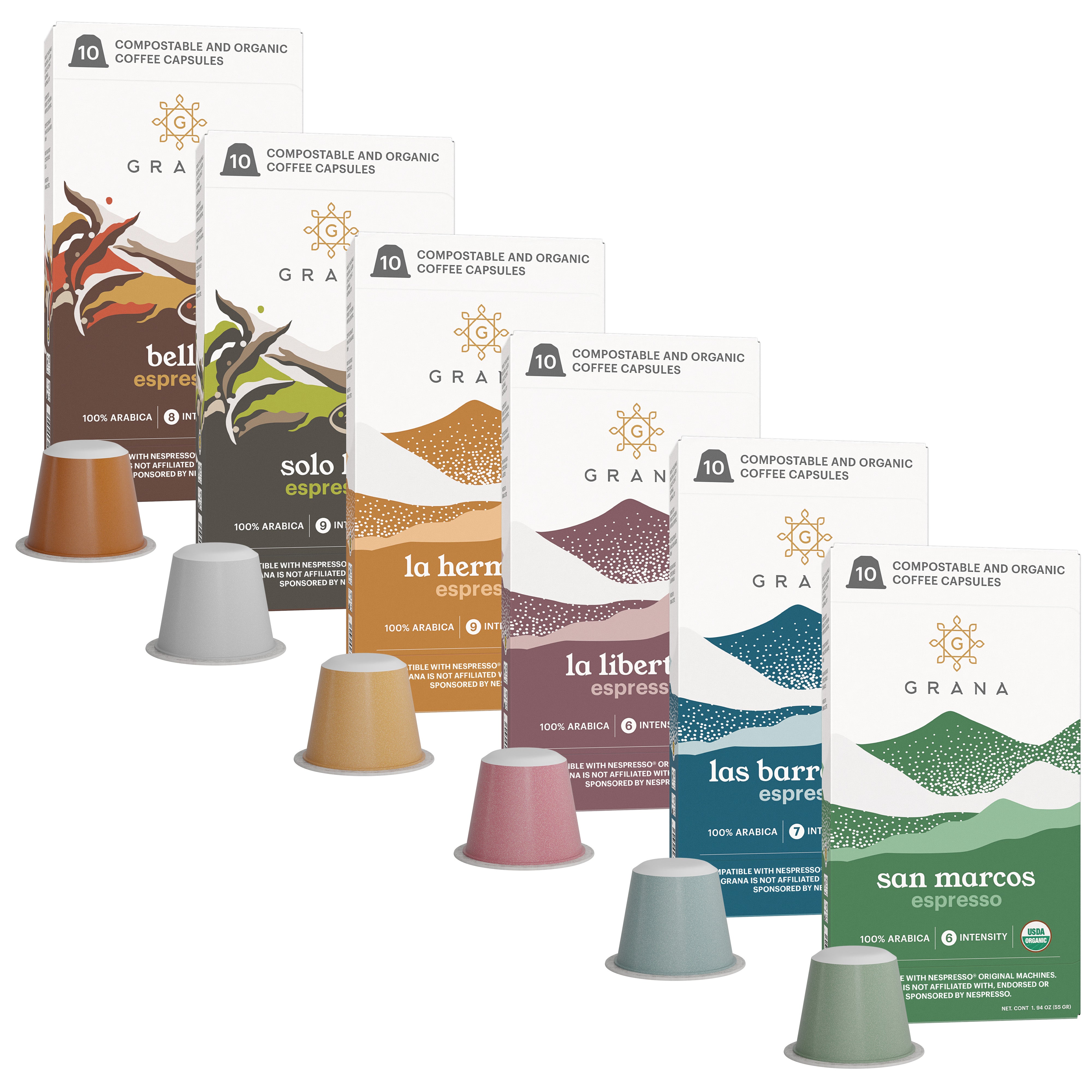 Organic Espresso Variety (60 Count) – GRANA Cafe