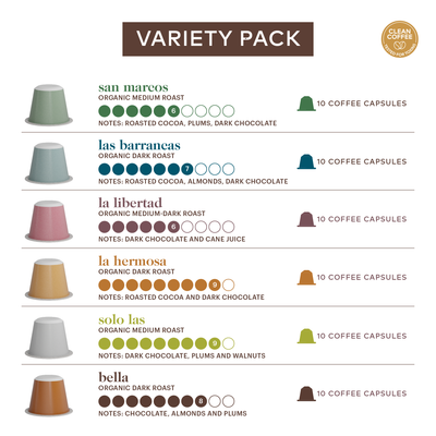 Variety Pack Nespresso Compatible (6 Pack)