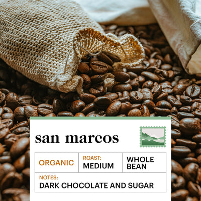Medium Roast Whole Bean 12 oz Coffee Bag (San Marcos)